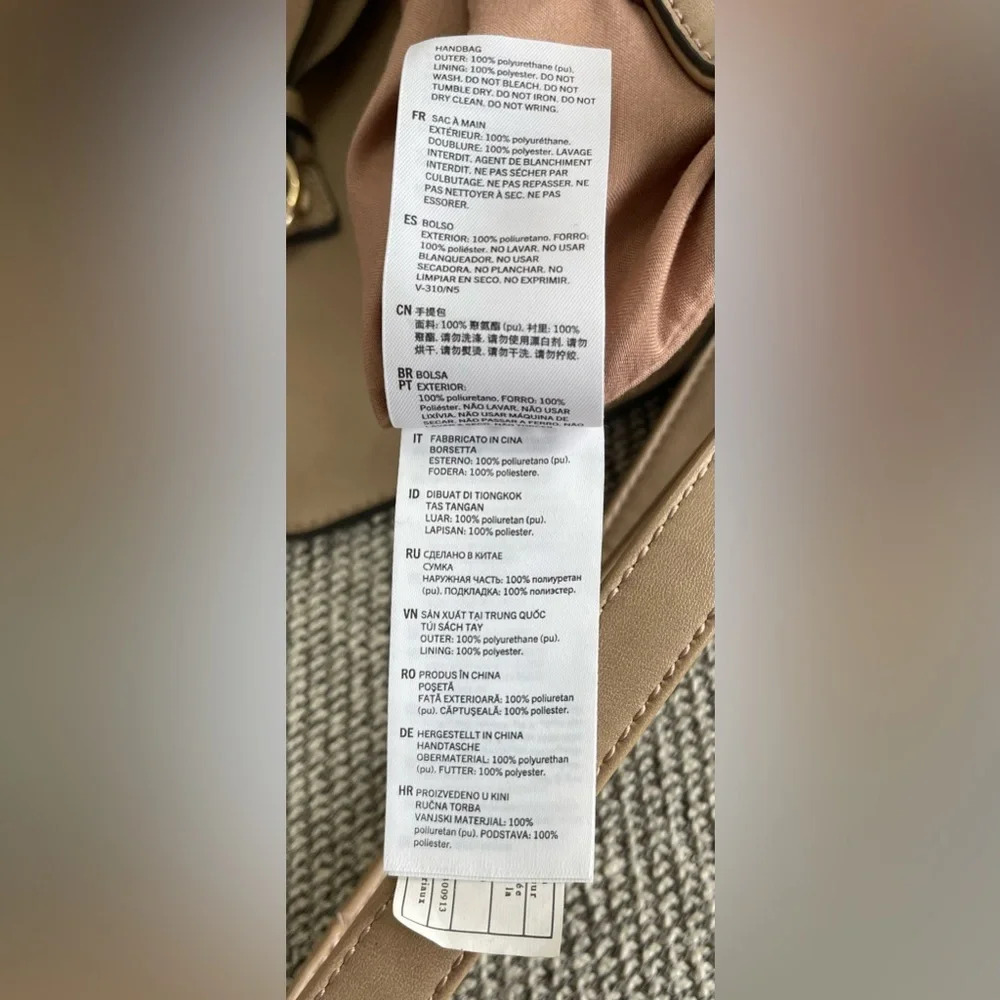 Aldo Tan Satchel With Structured Design And Tasse… - image 4